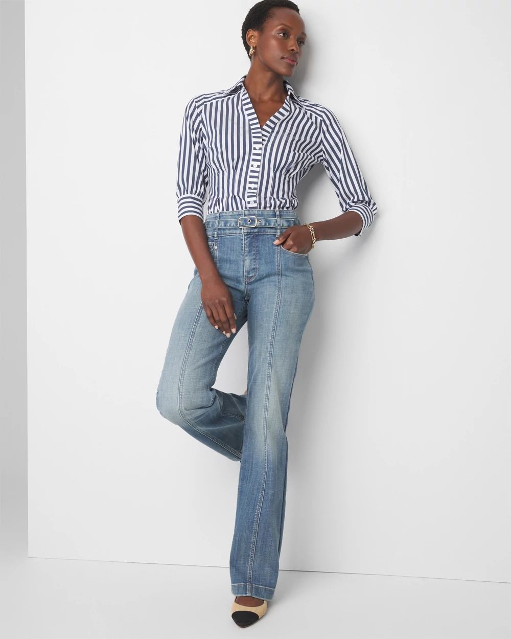 Petite Extra High Rise Everyday Soft Denim Jean White House Black Market